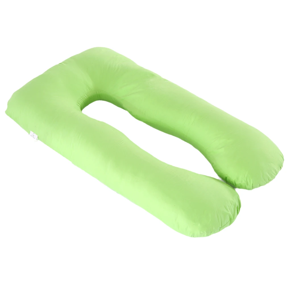 Pillowcase Green Полная подушка для тела для беременных, u-образная Подушка для беременных женщин и боли в спине, с наволочкой для тела Джерси - Цвет: Pillowcase Green