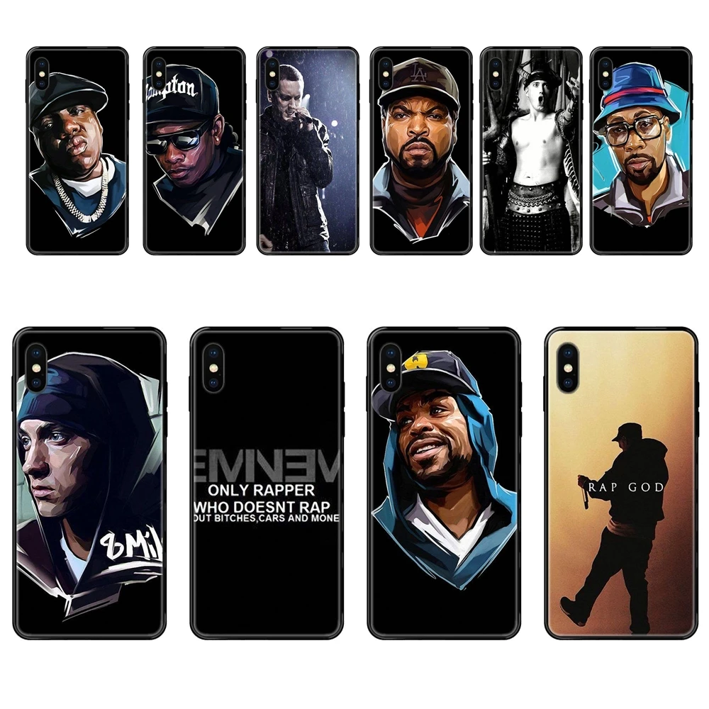 Мягкий черный чехол из ТПУ для Samsung Galaxy Note 4 8 9 10 20 Plus Pro Ultra J6 J7 J8 M30s M80s 2017 2018 Eminem B Rapping