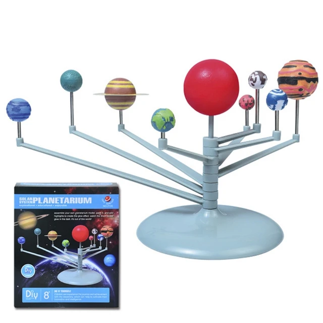 New 1 Set Nine Planets Model Science Diy Assembly Parent-Child Interactive Planetarium Toy Child Intelligence Development 1