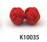 K10035 Цвет 31-49, новинка, шелковые узлы, запонки, ручная работа, эластичная двойная веревка, шаровая манжета, пуговицы для мужчин, рубашки, подарок на день рождения, вечерние - Окраска металла: K10035