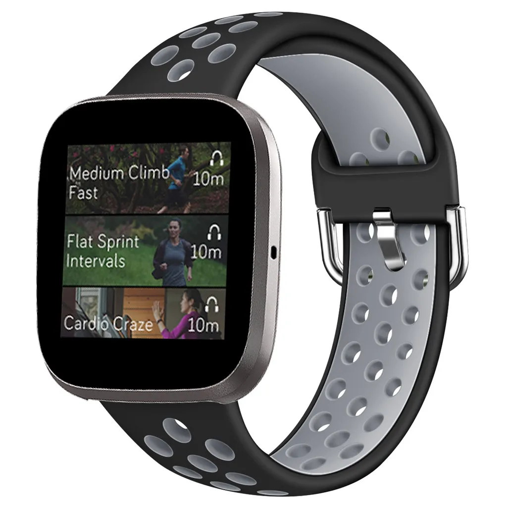 

For Fitbit Versa 2 New strap bracelet Replacement With Ventilation Holes Soft Silicone Sport Strap For Fitbit Versa 2 FW3