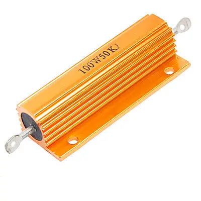 Золотой тон 100W 50K Ohm 5% алюминиевый проволочный резистор