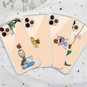 

Cartoon Patterned Case For iPhone 11 Pro Max Transparent TPU Back Cover For iPhone 11 7 8 6 6s Plus 5 5s se Clear Phone Case