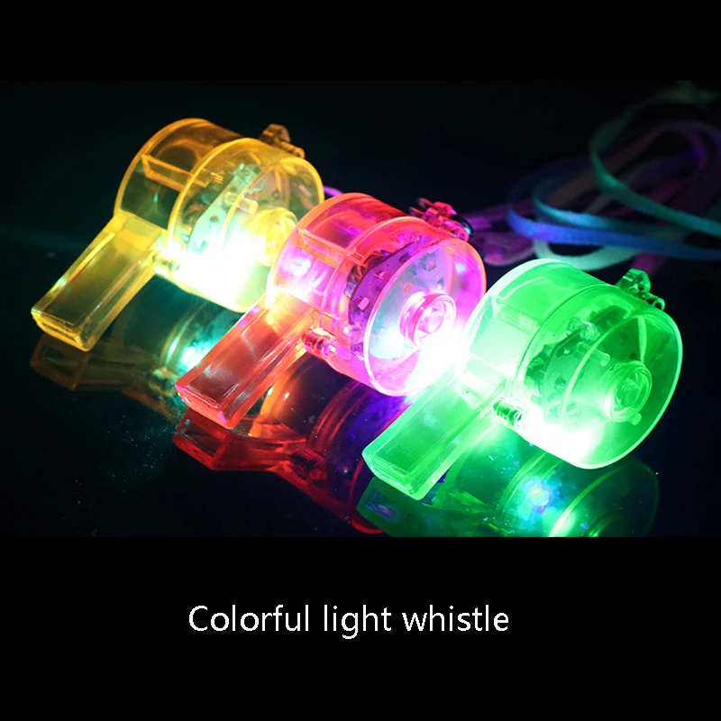 Fashion Hot Sale Gafas Led Supplies 30pcs Blinking Bar Color Whistle Light Up Funing Niose Maker Toy Cheer Props Decoration (7)