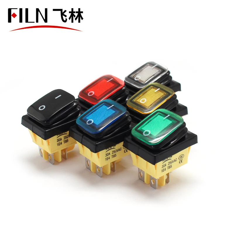 Wippschalter 16A 250V - Wasserdichter Schalter 4-Pin ON/OFF