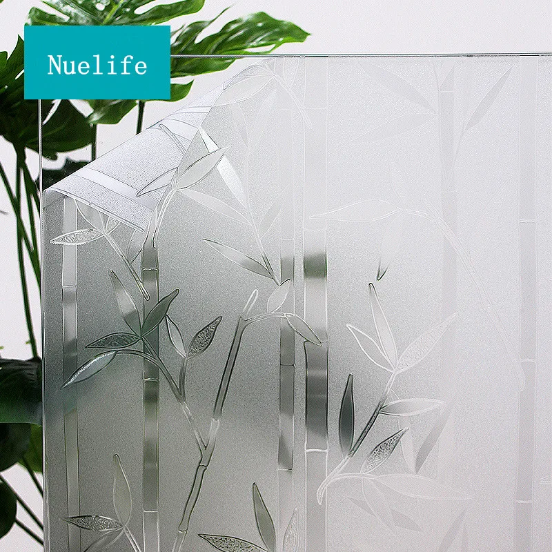 Неприклеенная Электростатическая пленка с 3D рисунком бамбуковых листьев