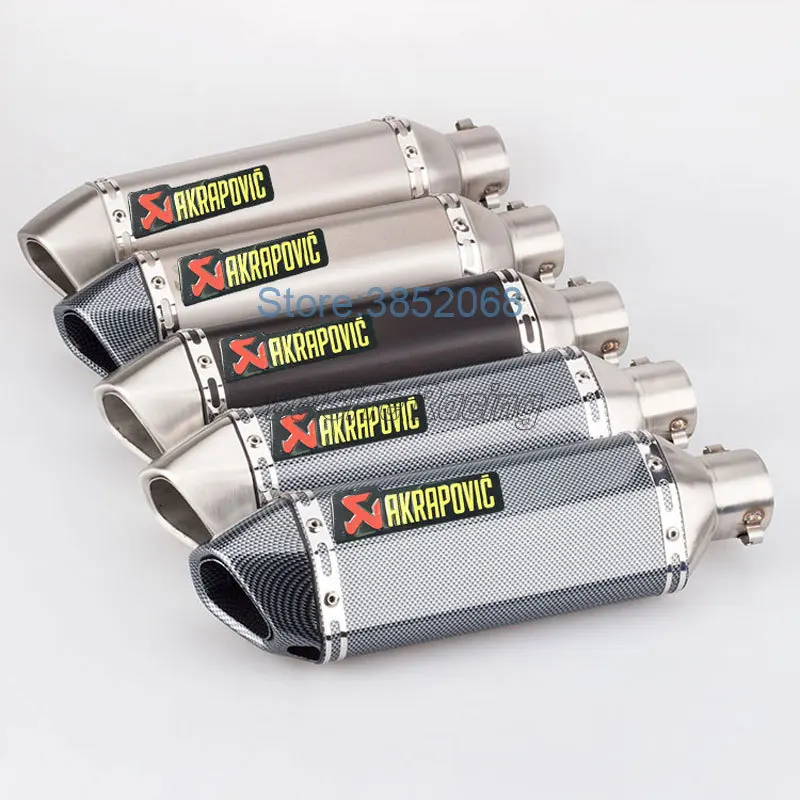 51 мм Универсальный мотоциклетный глушитель выхлопной трубы Akrapovic Escape Moto с db killer для Tmax530 CB400 fz1 r6 cb1000r r15 cbr650f