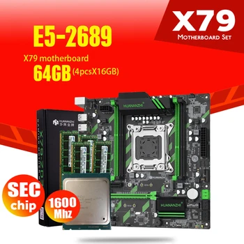 

HUANAN ZHI X79-ZD3 Motherboard M.2 NVME MATX With Intel Xeon E5 2689 2.5GHz CPU 4*16GB = 64GB DDR3 1600MHZ ECC/REG RAM
