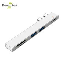 Алюминий USB C концентратор USB 5 в 1 концентратор USB Type C адаптер ключ совместим для MacBook Pro 1" 15" Thunderbolt 3, USB-C данных