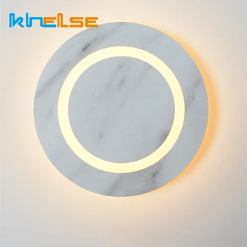 

Nordic LED Round Wall Lamp Indoor Energy Saving LED Luxury Bedroom Study Wall Sconces Hotel Cafe Decor Wall Lighting Luminaire