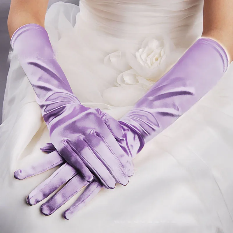 10 шт./лот женские танцевальные Длинные Светло-фиолетовые Лавандовые перчатки Модные Вечерние перчатки