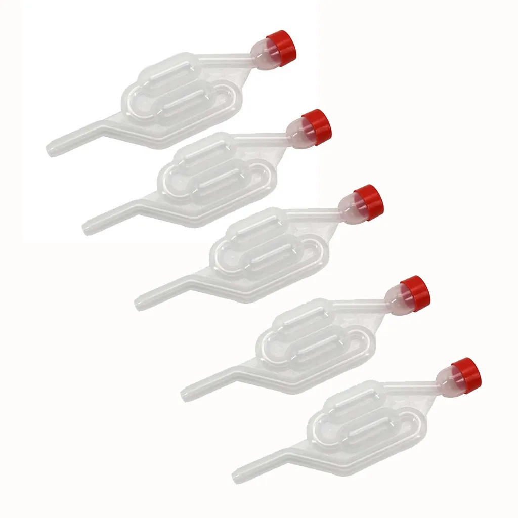 1/2/5 PCS Homebrew Wine Fermentation Air Lock Plastic Bubble Grommet One-Way Exhaust Water Seal Valve Reusable Beer Tool Airlock wine making tool,beer making tool