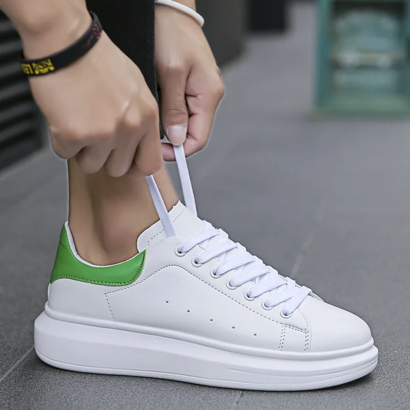Goedkoop 2019 Nieuwe Mannen Casual Schoenen Designer Sneakers Lederen Mannen Schoenen Mode Comfortabele lichtgewicht Schoenen Schoeisel Zapatillas C1 10A