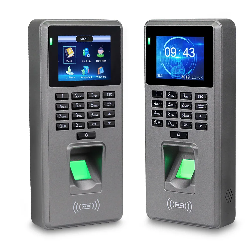  RFID Fingerprint Access Control Keypad USB Biometric System Electronic Time Clock Recorder Attendan