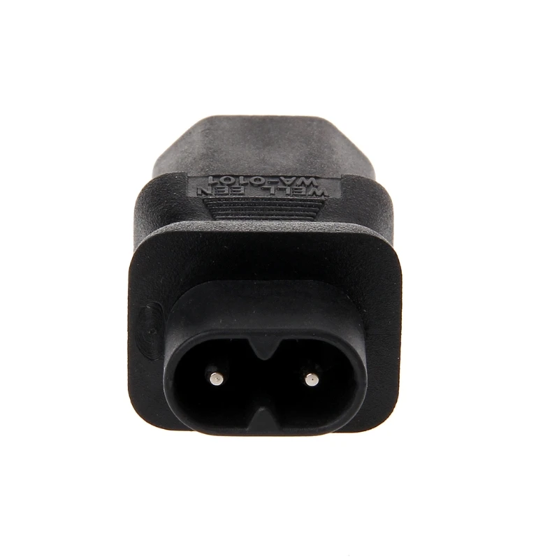 IEC 320 C13 3-контактный разъем для C8 2-контактный разъем прямой преобразователь с универсальным входом адаптер