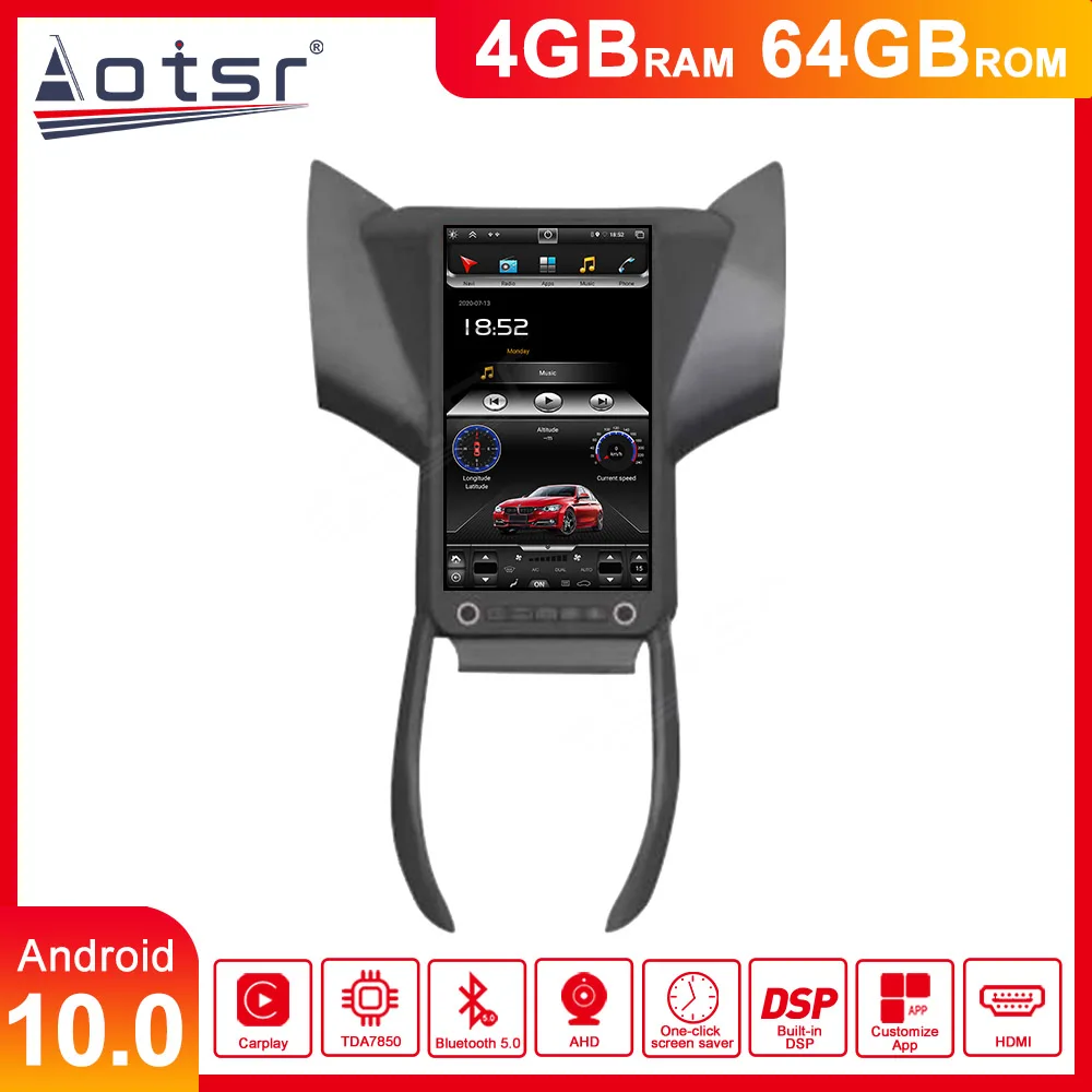 Android 10 0 Tesla стиль для Hyudnai Elantra 2013 2017 Автомобильный GPS навигатор Авто стерео