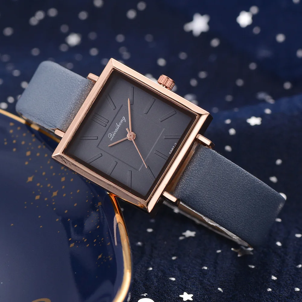 Top Brand Women's Watches Fashion Leather Square Wrist Watch Women Watches Ladies Watch Clock zegarek damski Relojes Mujer 2020 (22)