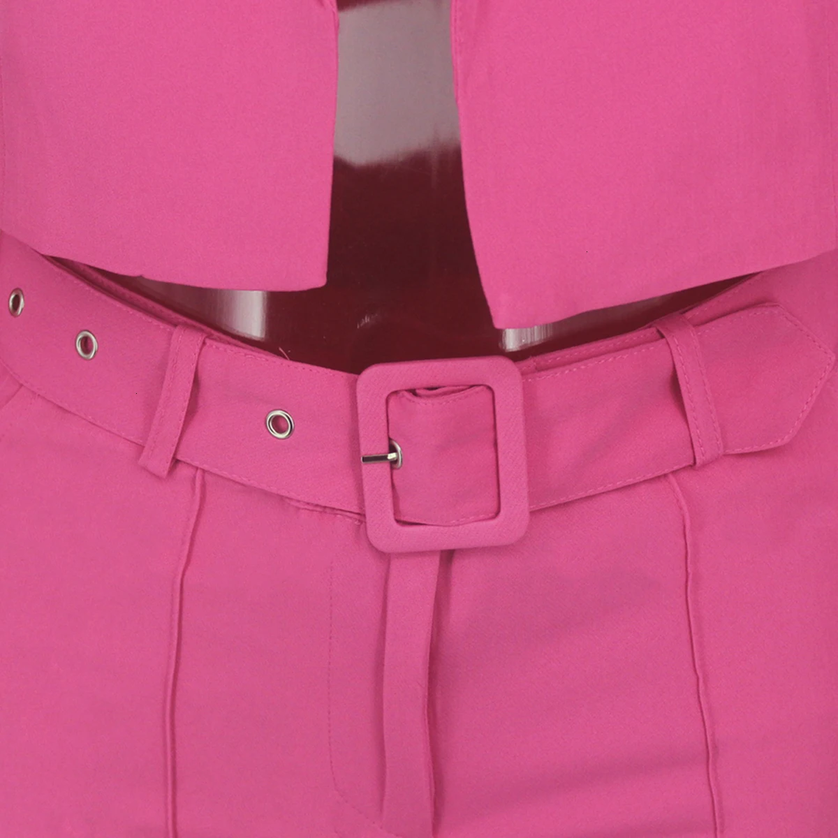 DRESSMECB/комплект из двух предметов с высокой талией Короткий топ длинными рукавами