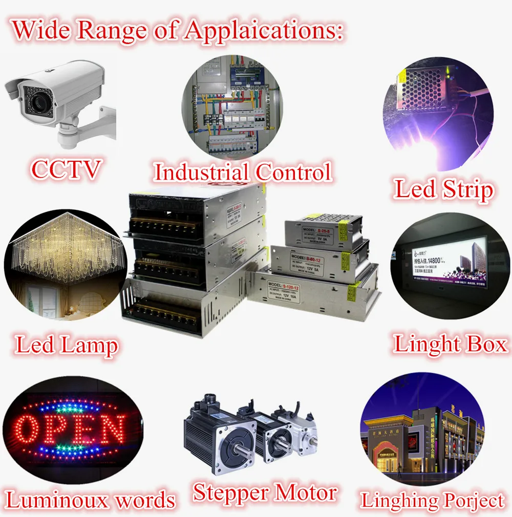 DC12V 13,8 V 15V 18V 24V 27V 28V 30V 32V 36V 42V 48V 60V 360W 600W 1000W импульсный источник Питание источник трансформатор переменного тока DC импульсный источник питания
