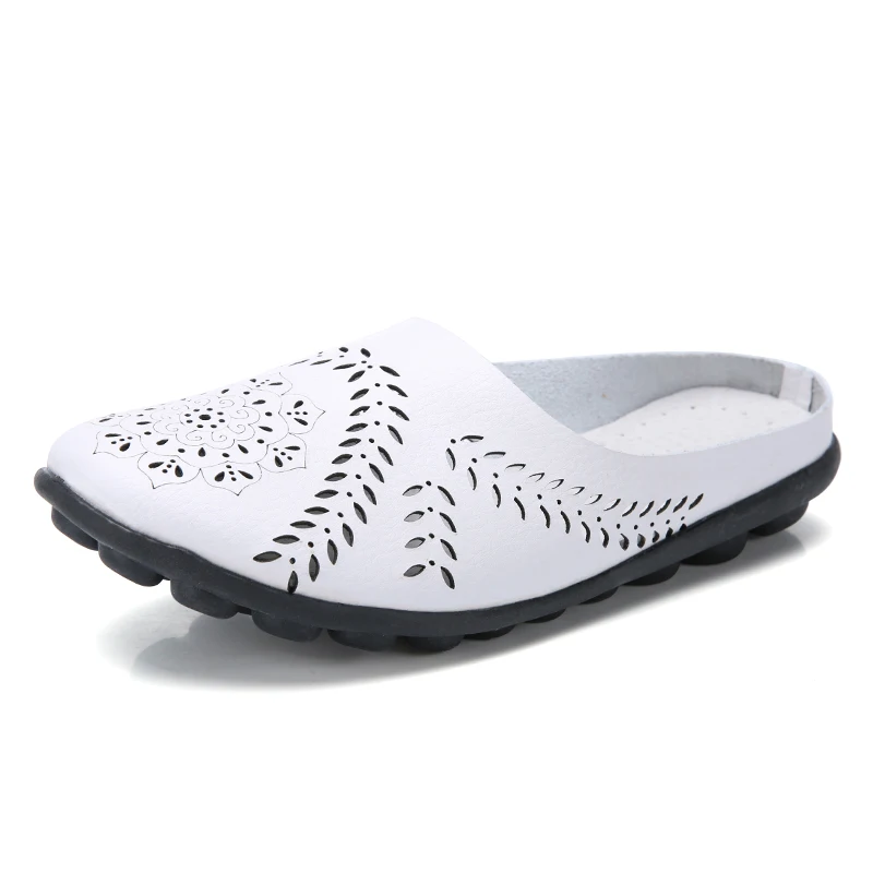 Summer Genuine Leather Slip On Flat Shoes Women Flats Breathable Casual Plus Size 9 Colors women shoes,casual shoes,women flats