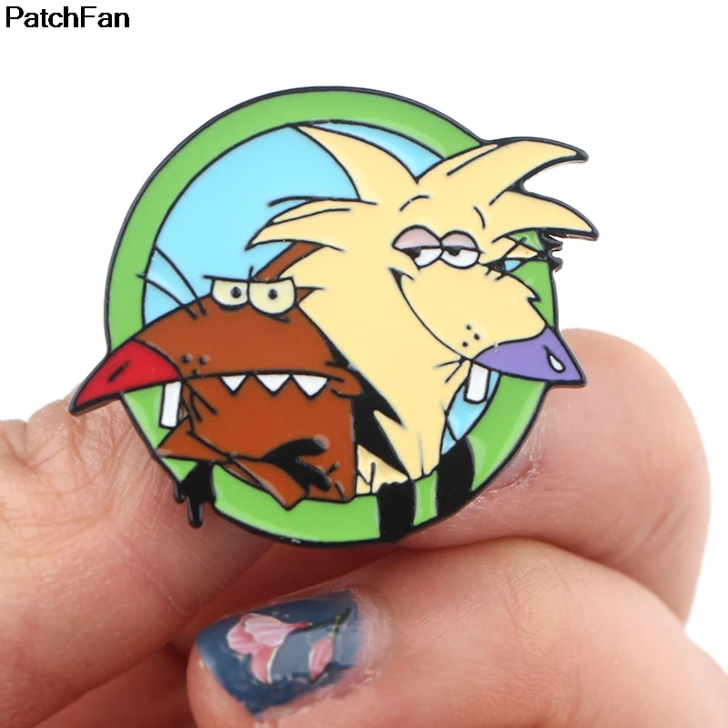 A2688 Patchfan Angry Beaver цинковый Шарм мультфильм булавка para рубашка пальто Броши Одежда рюкзак аксессуары металлические ювелирные изделия значки
