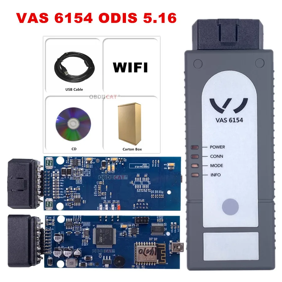Диагностические инструменты VAS6154 Wifi VAS 6154 ODIS 4 13 OBD/OBDII с OKI для A u di лучше чем VAS5054