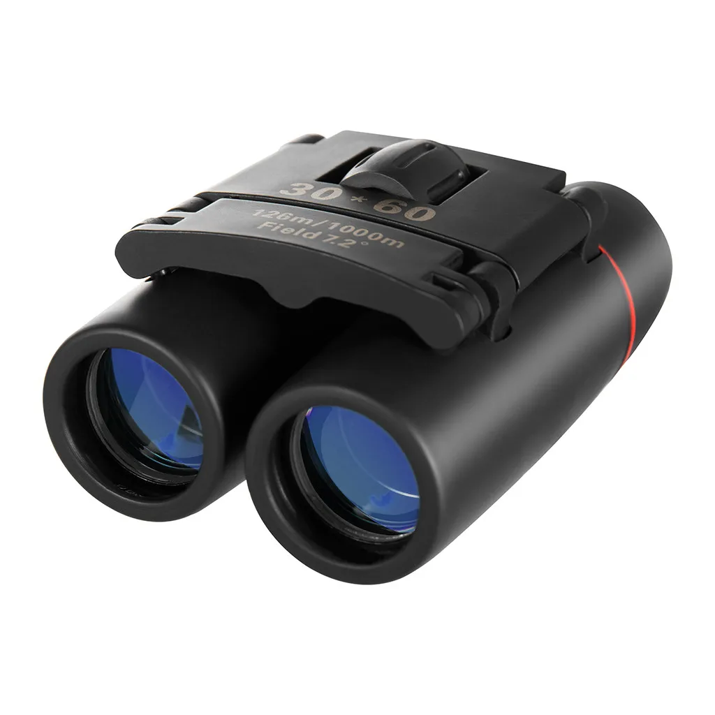 Blue Genuine telescopes Mini Folding Telescope 30x60 Cherry Blossom Style High-definition Low Light Night Vision Outdoor Binoculars#E - Цвет: Blue
