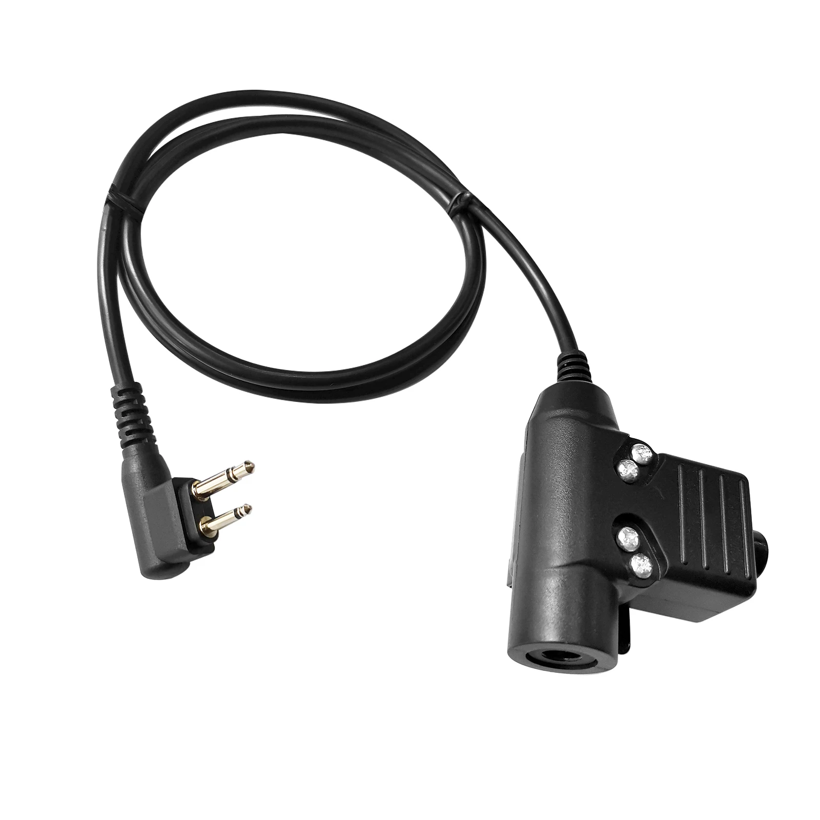 RISENKE-Real Steel Plug Connector Mouth, Walkie Talkie Accessories, U94 Ptt Cable Adapter for Motorola, 2 Pin Z Tactical