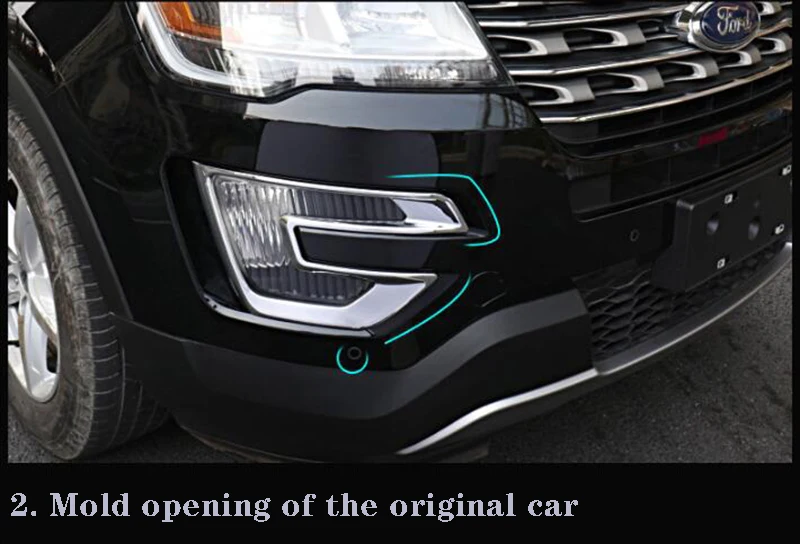 for ford explorer front fog lamp hood sequined decorative strip special accessories light frame decorative accessories