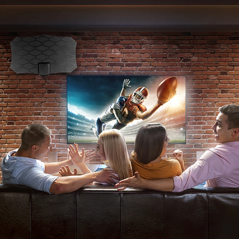 ТВ антенна Kebidumei Freeview 120 миль 25 дБ с усилителем сигнала|Антенны| |