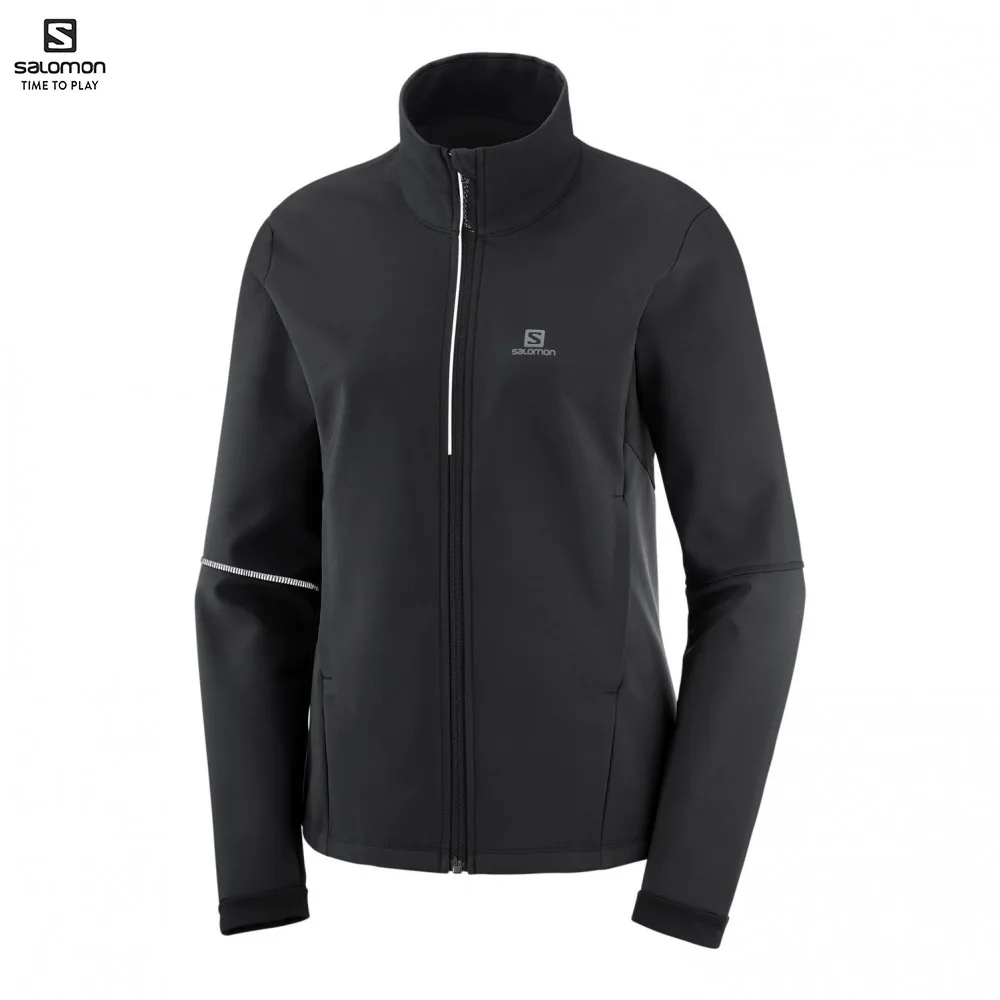 Windbreaker SALOMON AGILE SOFTSHELL W Bk Sports Sportswear Running Jackets jacket women's female male zipped for men women olympic windbreakers hoodie _ - AliExpress Mobile