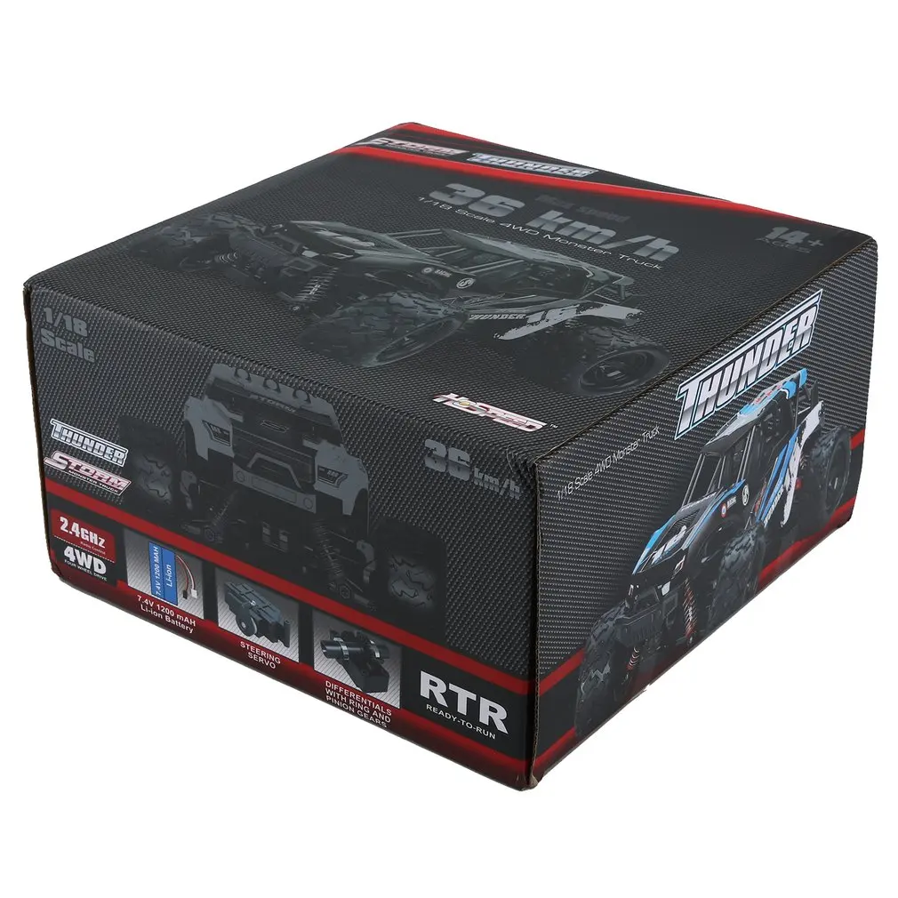 1/18 RC Автомобиль 2,4G Monster Truck автомобиль 36 км/ч пульт дистанционного управления игрушки управления Лер модель внедорожника грузовик Радиоуправляемая машина игрушка