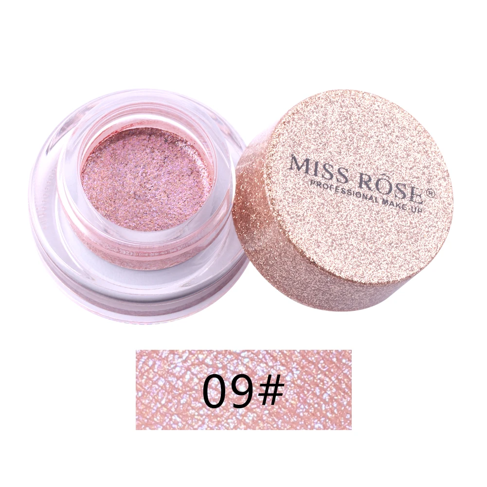 MISS ROSE бренд Shimmer Свободные Тени для век Пудра Макияж Пигмент Водонепроницаемый Блеск Тени для век Пудра Косметика - Цвет: 8 with box