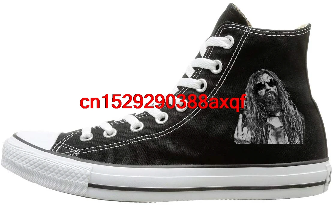 

TSDTF Daily Rob Zombie Print High-top Flat Canvas Shoes Fashion Sneakers Plus