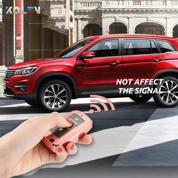 Di modo di Placcatura TPU Auto Caso Della Copertura Del Supporto Chiave A Distanza Fob Per Changan CS75 CS35 V7 CS15 Smart Key di Protezione Accessori portachiavi - Di modo di Placcatura TPU Auto Caso Della Copertura Del Supporto Chiave A Distanza Fob