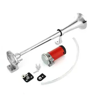 

12V Car Air Horn Super Strong Universal 150DB Single Trumpet Compressor 17 Inch Horn For Car Truck Boat Motorcycle