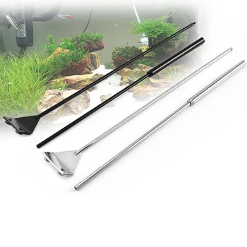 

Home Fish Tank Aquarium Algae Scraper Stainless Steel Aquascaping Hard Detachable Rod Long Handle Cleaning Tool Anti-Corrosion