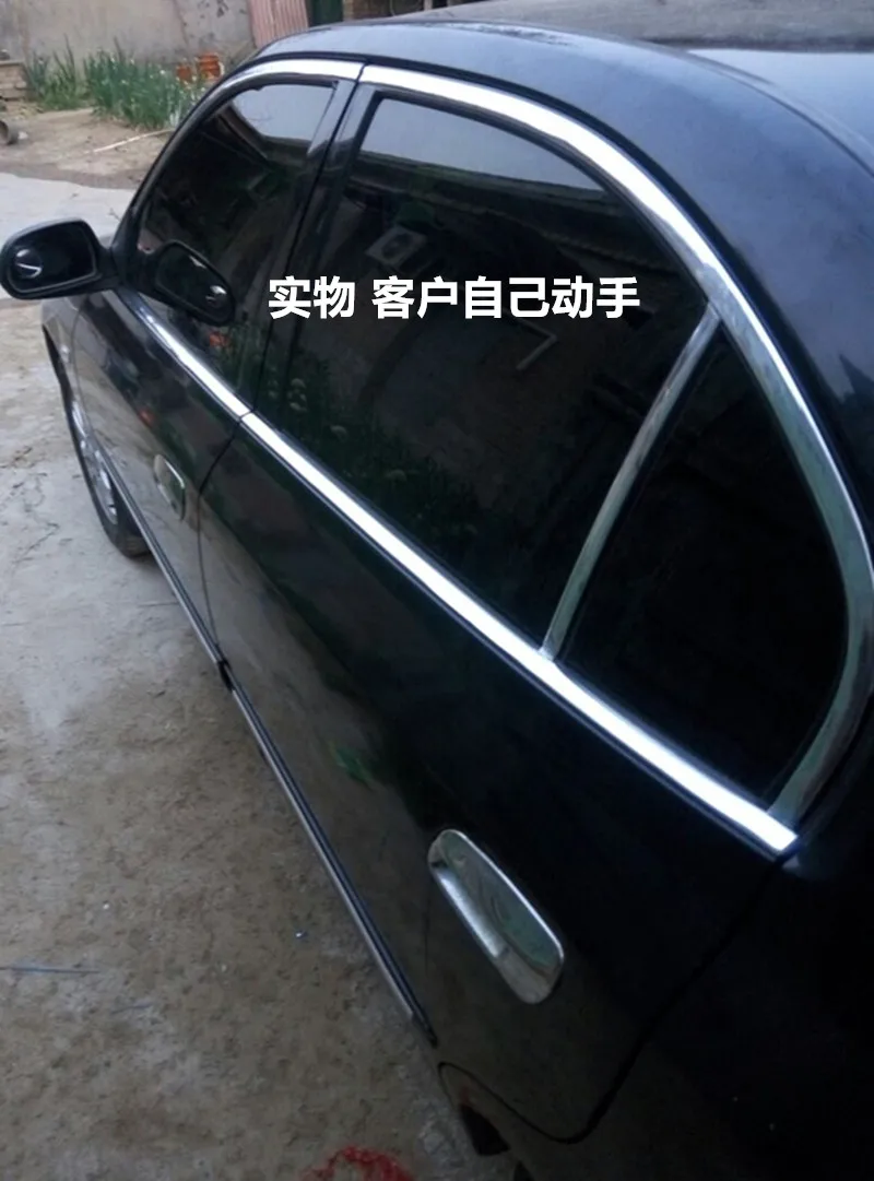 Не оставляющий следов клейкий автомобиль украшающая полоска DIY Автомобильный корпус Модифицированная Артикул Crash Bar зеркало заднего вида наклейка автомобиль яркий хром
