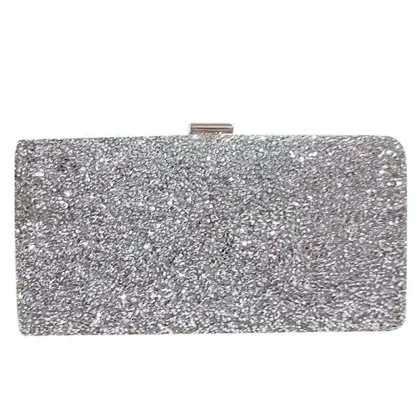 Vsen/-женская вечерняя сумочка Для женщин алмаза создан Стразы клатч с украшением в виде кристаллов, дневной клатч кошелек Свадебные вечерние бан - Цвет: Silver