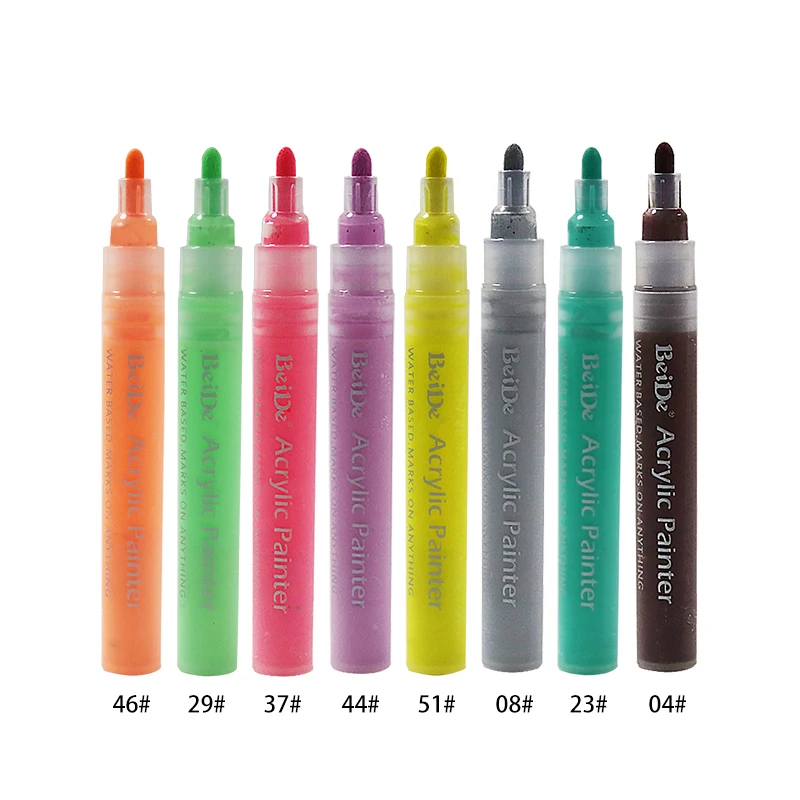 

Art Marker Pens Permanent Acrylic Paint Marker Non-toxic Odorless Dustless DIY Stone Car Tire Wall Drawing Marker Pens