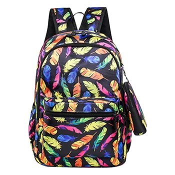 

Women Backpack School Bags Large Capacity Teenage Girls Portable Travel Printed