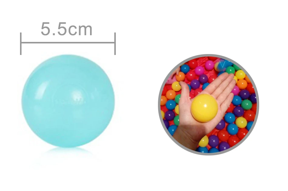 300pcs Plastic Balls Dry Pool Toys Funny Kid Swim Pit Game Soft 5.5 cm Outdoor Indoor Sports Toys Ocean Wave Balls For Children