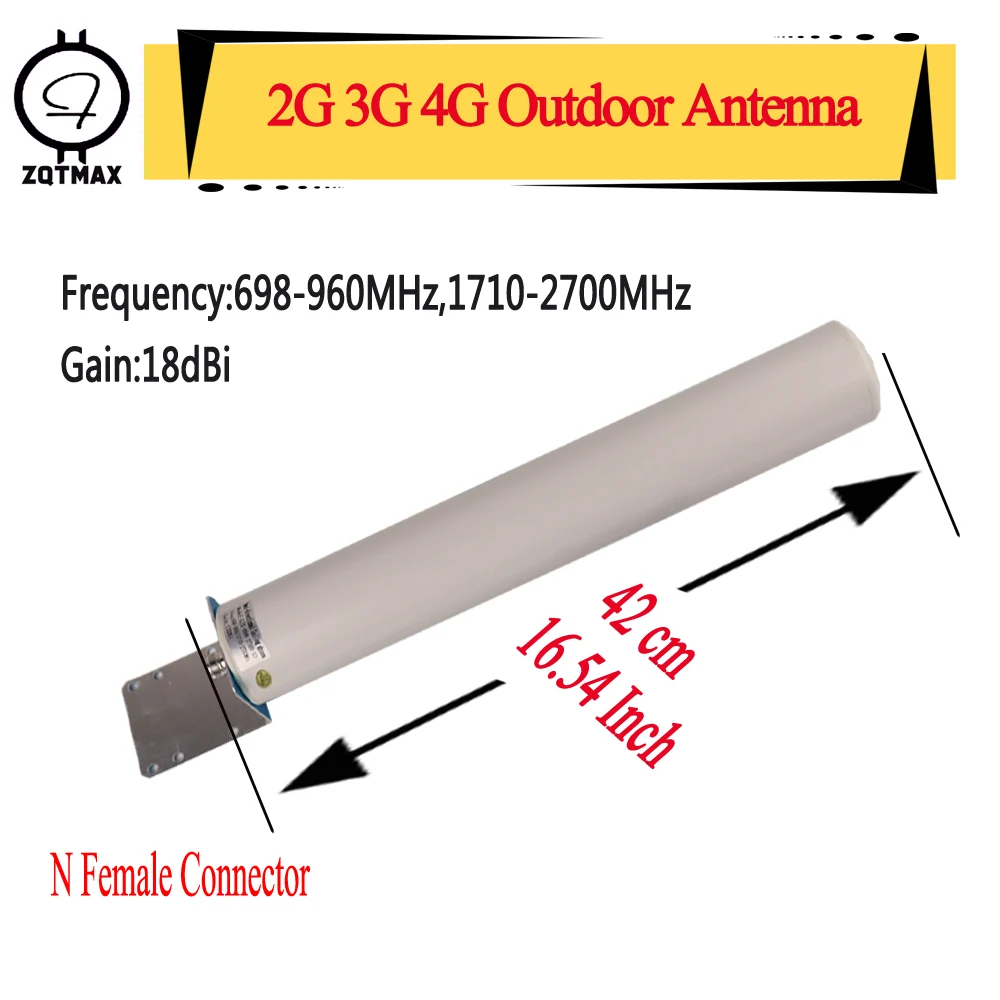 ZQTMAX 2G 3g 4G наружная антенна 18dBi GSM внешняя антенна N female 698 2700Mhz для мобильного телефона усилитель сигнала