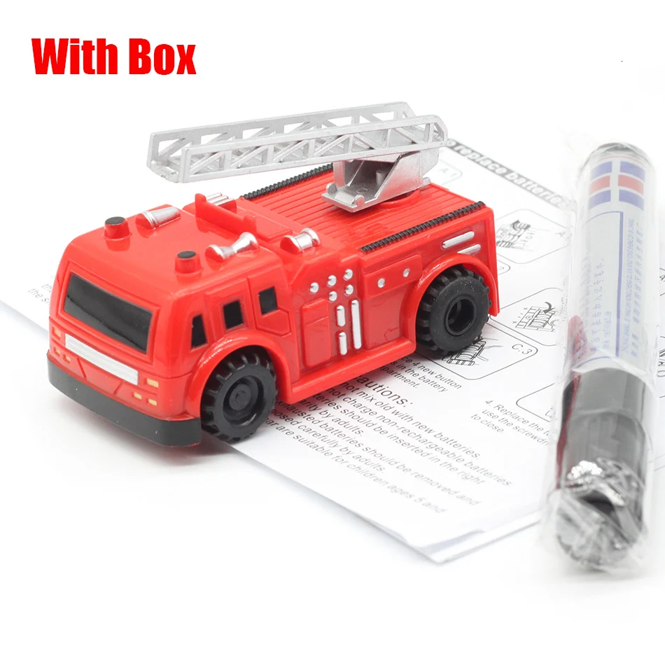 B02 With Box Новая Инженерная техника грузовик мини волшебная ручка Индуктивный детский грузовик-цистерна игрушечный автомобиль тяга Линии Индукции рельс трек автомобиль - Цвет: B02 With Box