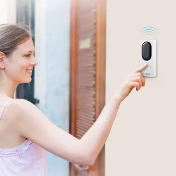 

LESHP Solar Wireless Doorbell Waterproof Doorbell Kit 1000 Ft Long Range 52 Tunes 4 Levels Volume Easy Setup Plug & Play