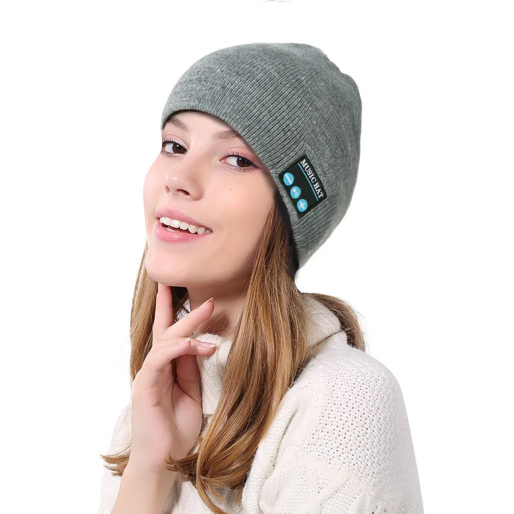 1 шт. шляпа Для мужчин AcrylicWireless теплая шапка бини громкой связи Bluetooth гарнитура Музыка Кепки наушники гарнитура Рождественский открытый Лыжный Спорт Головные уборы Skullies бейсбольная Кепка Для Взрослых на открытом воздухе