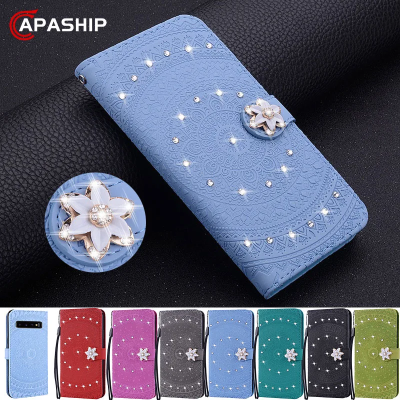 

Luxury Diamond Wallet Case For Samsung Galaxy Note 9 10 S7 Edge S8 S9 S10 S20 Plus Cover S20 Ultra Cases Flip Leather S10E Coque