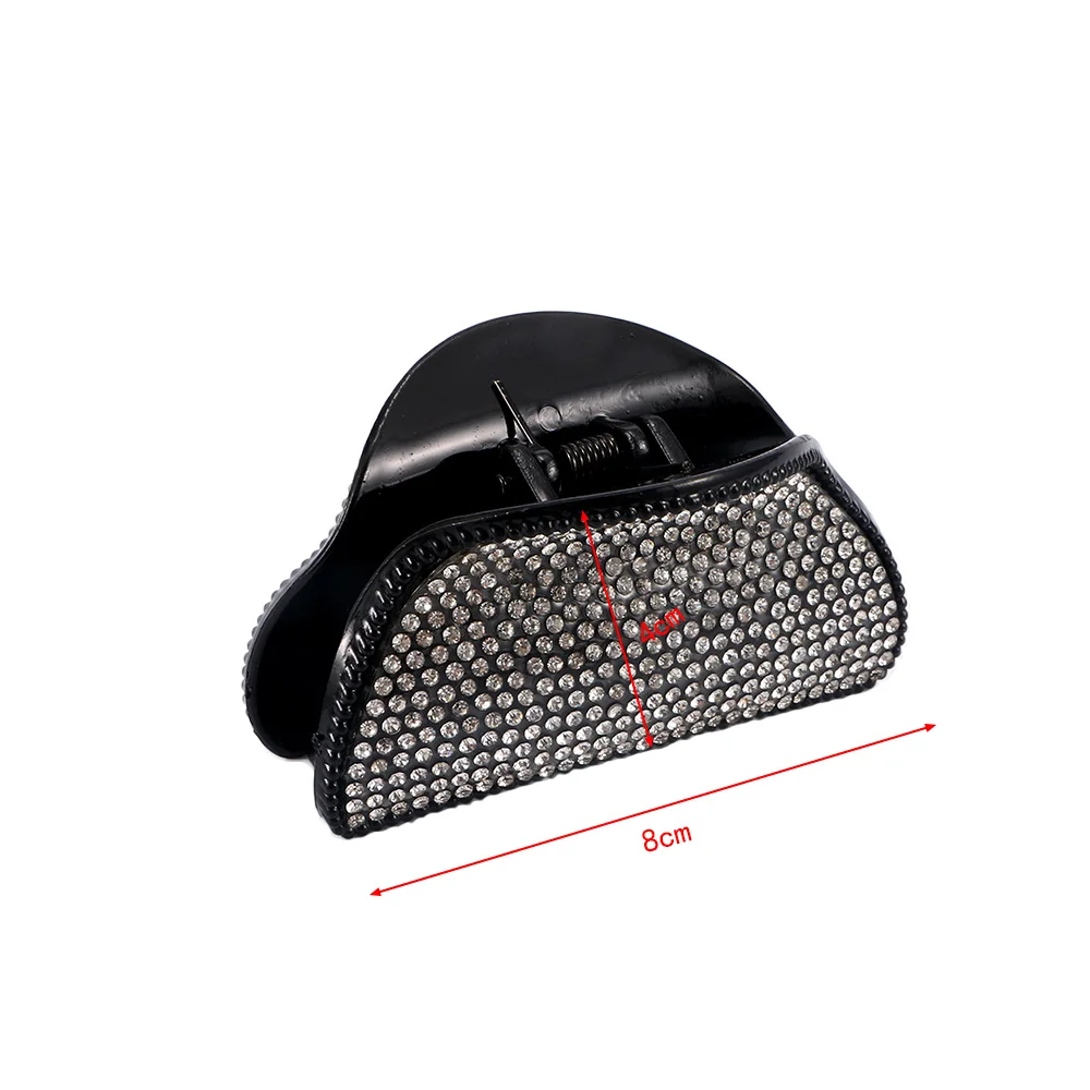 Женские черные акриловые заколки стразы Роскошные Блестящие кристаллы для