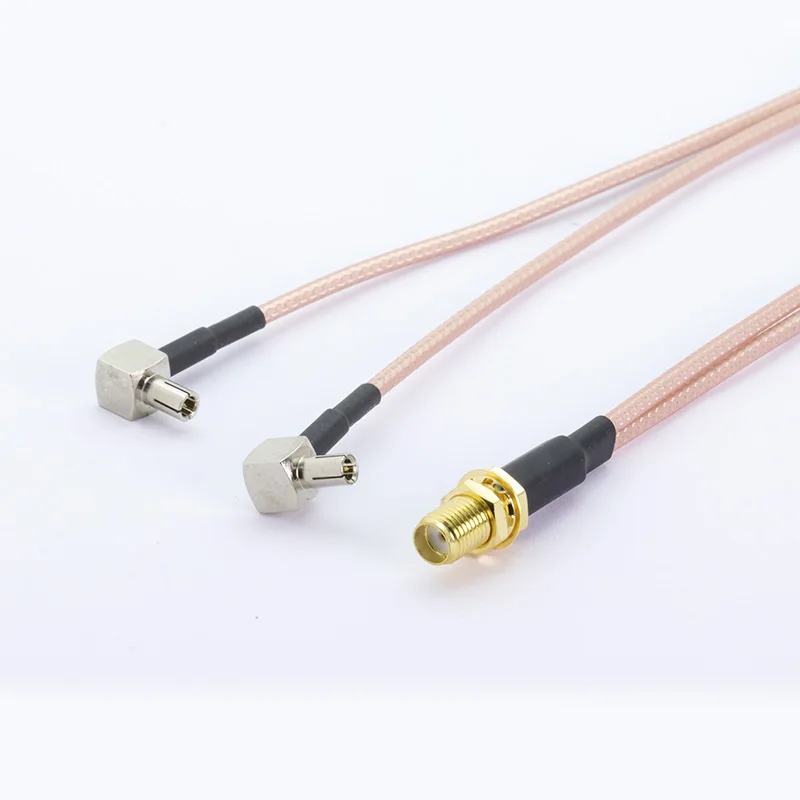 10 шт. SMA Female to 2 X TS9 коннектор антенный удлинитель сплиттер Y Тип кабель Pigtail для