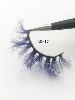 

New color 3D mink lashes wholesale natural long individual thick fluffy colorful false eyelashes Makeup Extension Tools